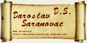 Daroslav Saranovac vizit kartica